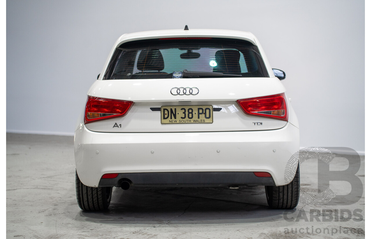 01/2013 Audi A1 1.6 TDI Attraction 8X 3d Hatchback White Turbo Diesel 1.6L
