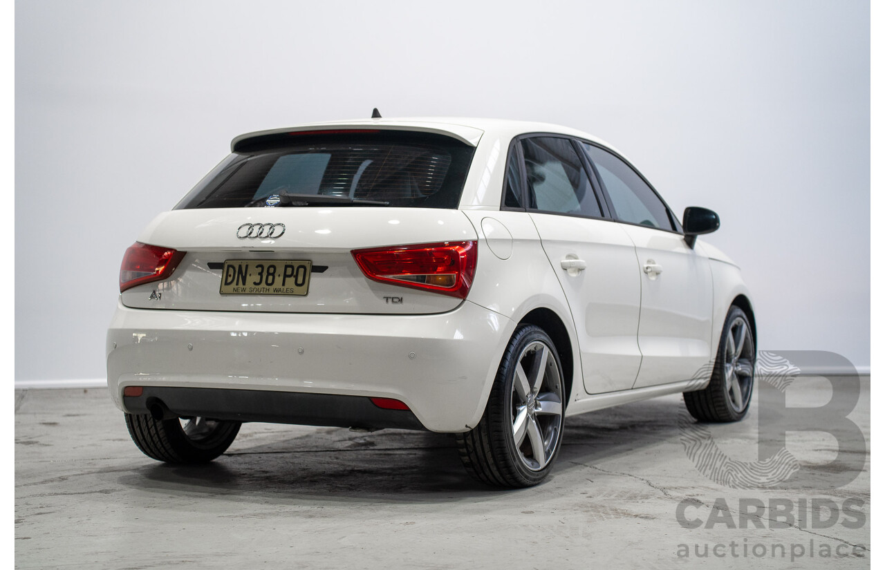 01/2013 Audi A1 1.6 TDI Attraction 8X 3d Hatchback White Turbo Diesel 1.6L