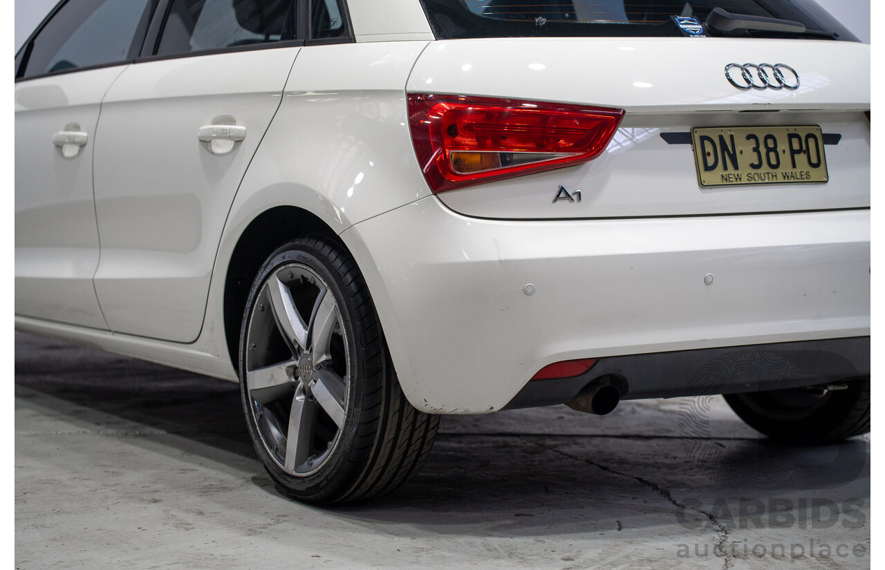01/2013 Audi A1 1.6 TDI Attraction 8X 3d Hatchback White Turbo Diesel 1.6L