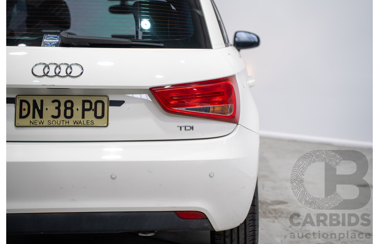01/2013 Audi A1 1.6 TDI Attraction 8X 3d Hatchback White Turbo Diesel 1.6L