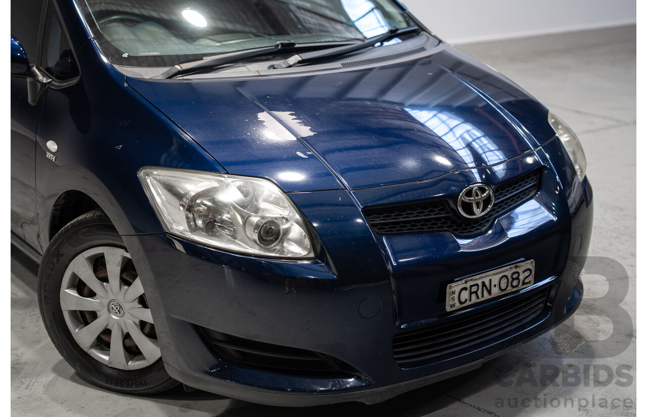 09/2008 Toyota Corolla Ascent ZRE152R 5d Hatchback Blue 1.8L