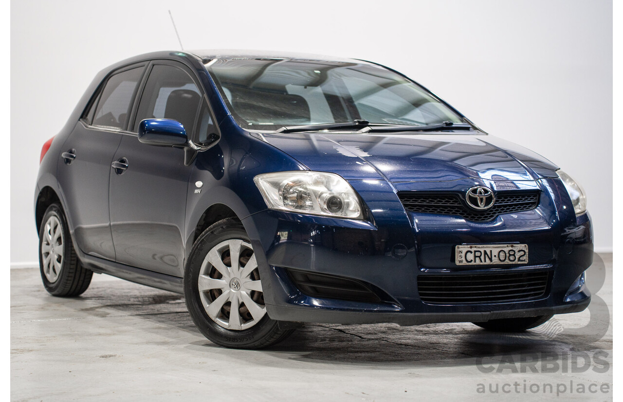 09/2008 Toyota Corolla Ascent ZRE152R 5d Hatchback Blue 1.8L