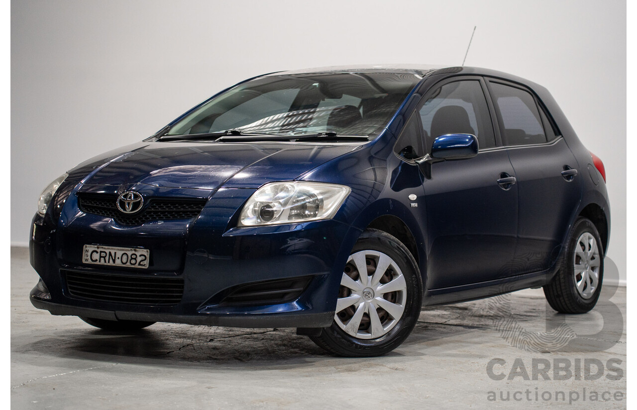 09/2008 Toyota Corolla Ascent ZRE152R 5d Hatchback Blue 1.8L