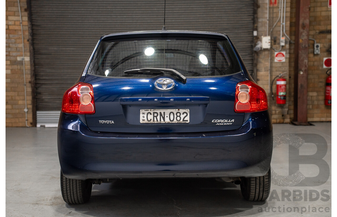 09/2008 Toyota Corolla Ascent ZRE152R 5d Hatchback Blue 1.8L