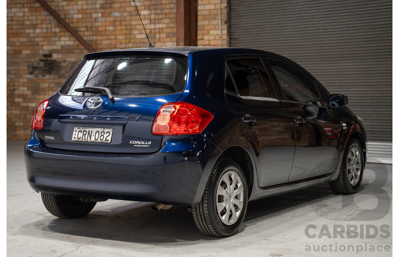 09/2008 Toyota Corolla Ascent ZRE152R 5d Hatchback Blue 1.8L