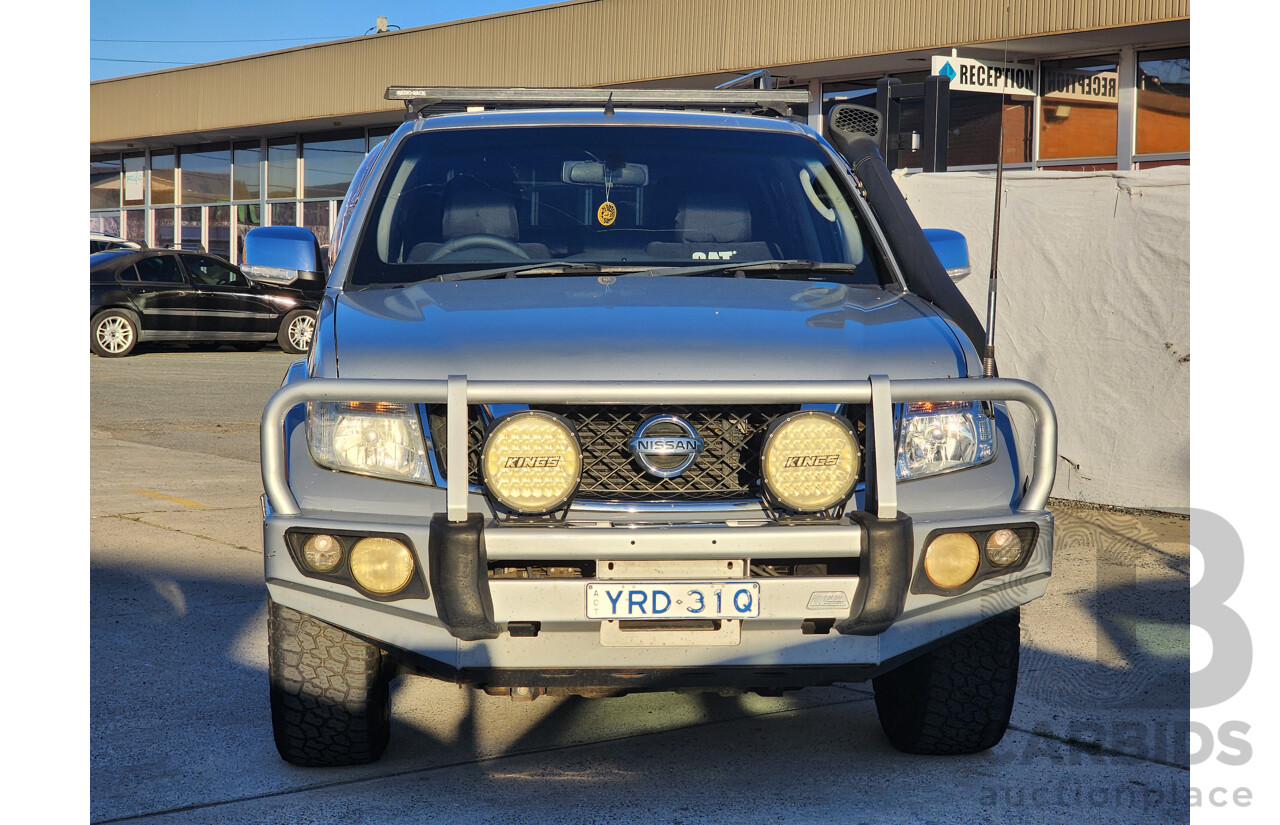 07/2010 Nissan Navara ST-X (4x4) D40 SERIES 4 Dual Cab P/Up Silver 2.5L