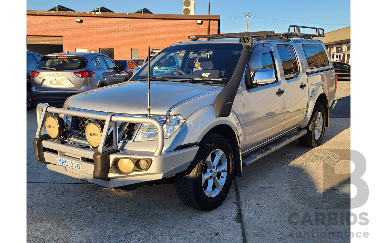 07/2010 Nissan Navara ST-X (4x4) D40 SERIES 4 Dual Cab P/Up Silver 2.5L