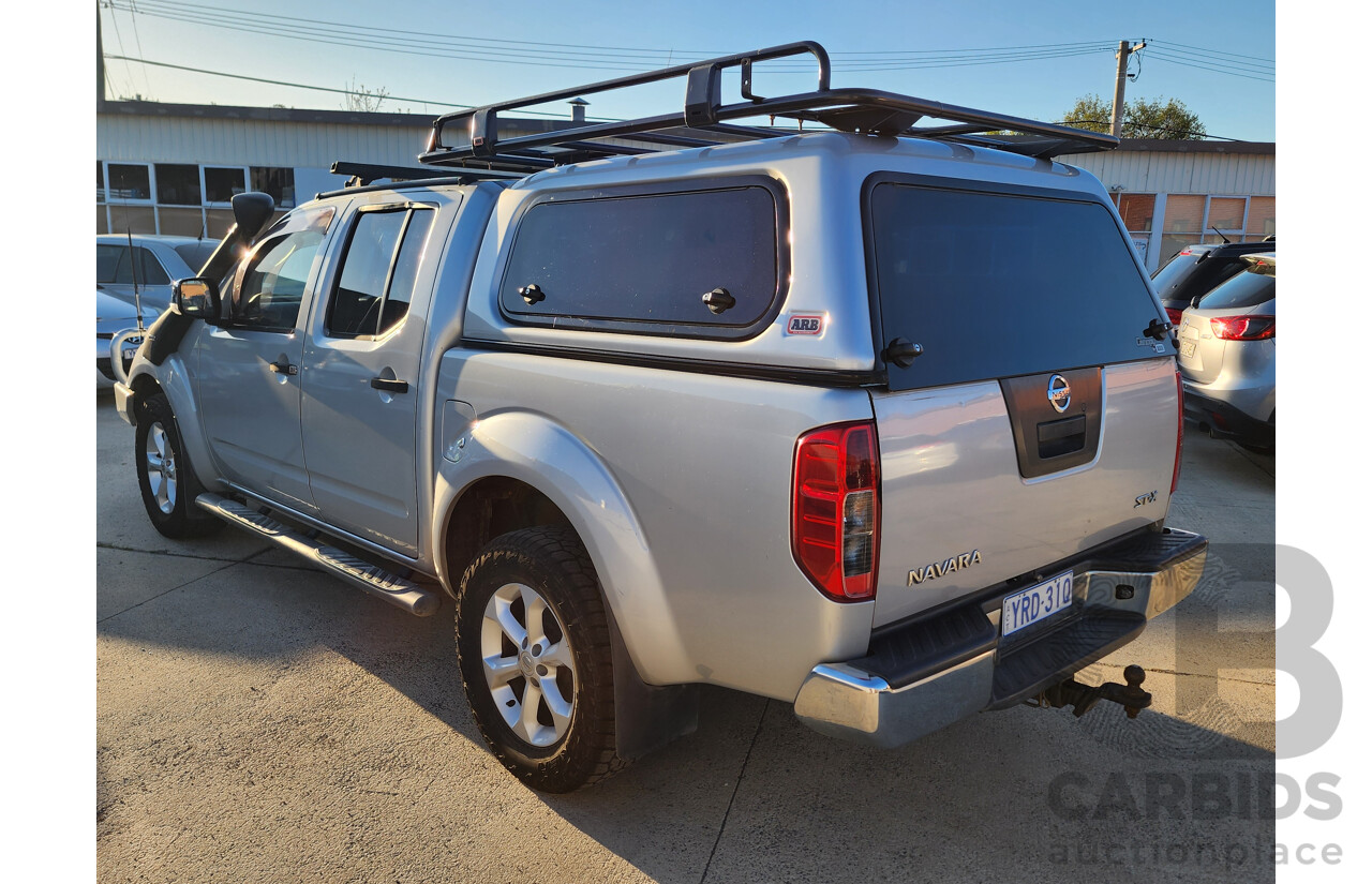 07/2010 Nissan Navara ST-X (4x4) D40 SERIES 4 Dual Cab P/Up Silver 2.5L