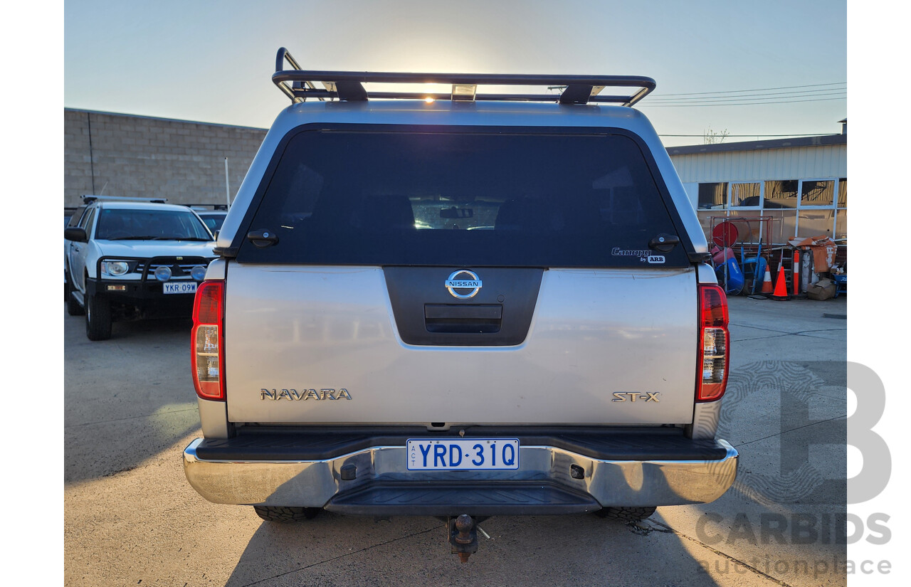 07/2010 Nissan Navara ST-X (4x4) D40 SERIES 4 Dual Cab P/Up Silver 2.5L