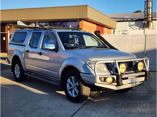 07/2010 Nissan Navara ST-X (4x4) D40 SERIES 4 Dual Cab P/Up Silver 2.5L
