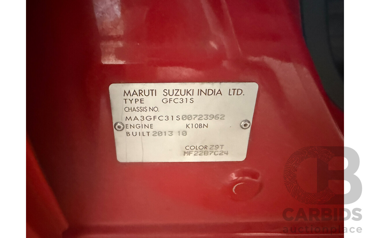 09/2014 Suzuki Alto GL GF MY12 5d Hatchback Red 1.0L