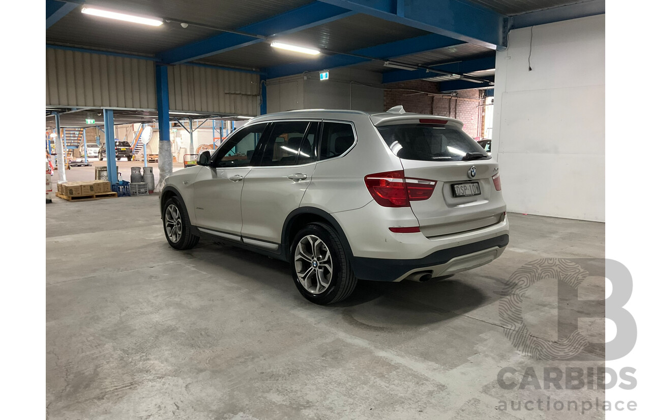 11/2017 BMW X3 xDrive 20d (4WD) F25 MY17 Update 4D Wagon Mineral Silver Metallic Turbo Diesel 2.0L