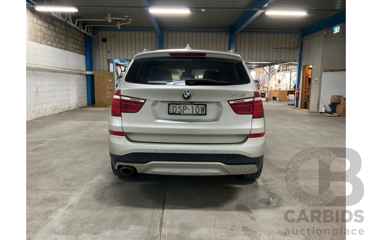 11/2017 BMW X3 xDrive 20d (4WD) F25 MY17 Update 4D Wagon Mineral Silver Metallic Turbo Diesel 2.0L
