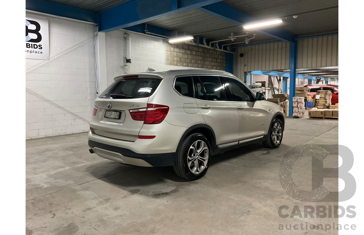 11/2017 BMW X3 xDrive 20d (4WD) F25 MY17 Update 4D Wagon Mineral Silver Metallic Turbo Diesel 2.0L