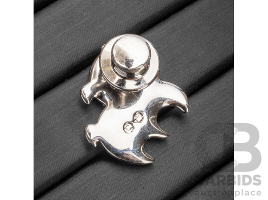 Silver Plated Schnauzer Pandora Lapel Pin