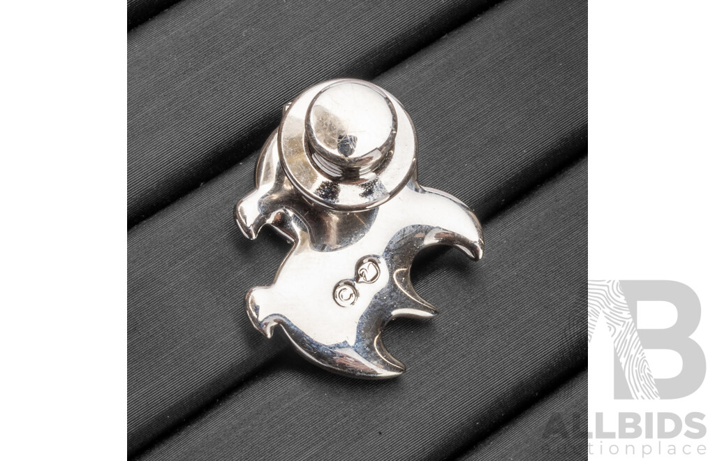 Silver Plated Schnauzer Pandora Lapel Pin