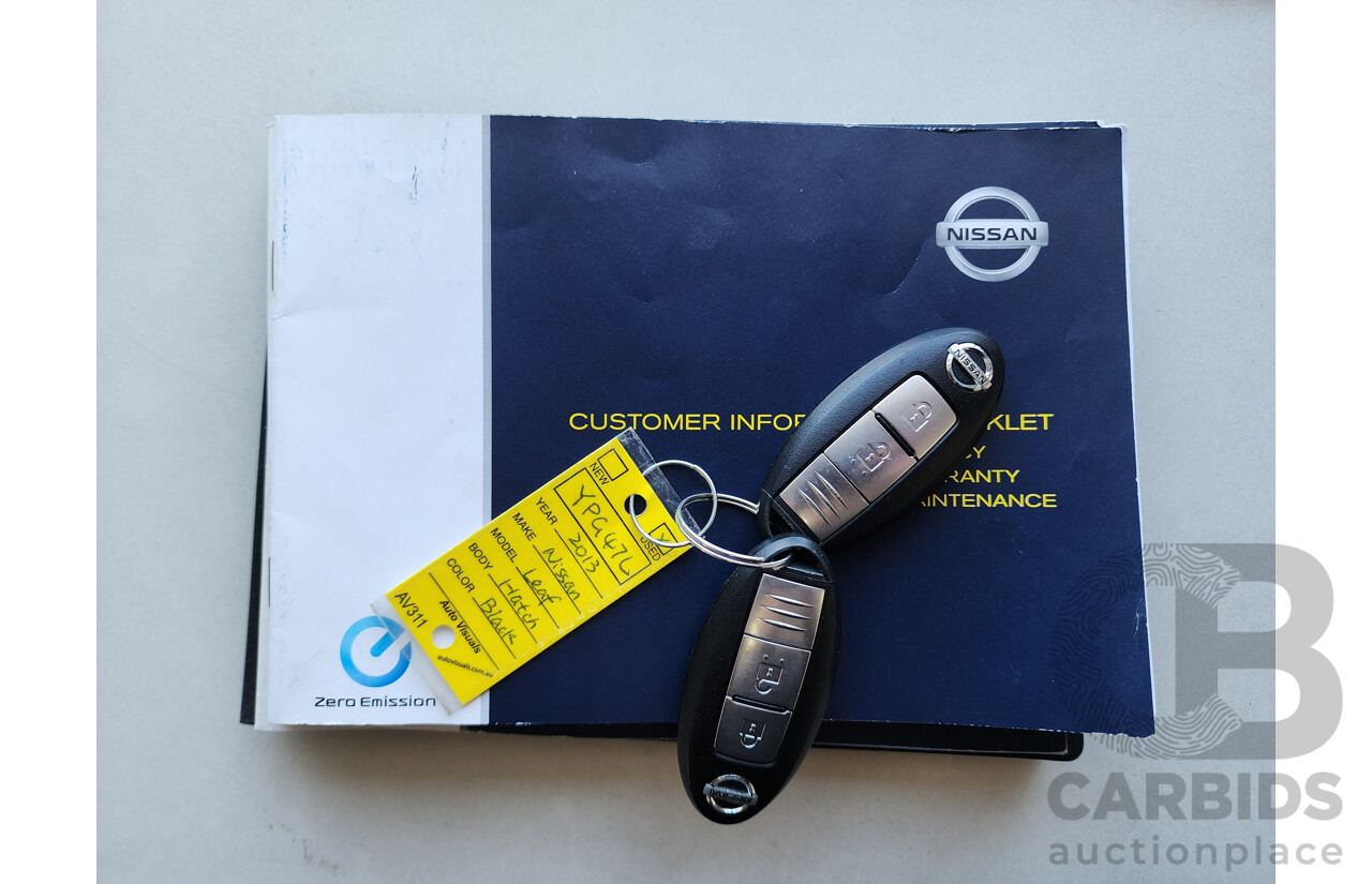 01/2013 Nissan Leaf  ZE0 5d Hatchback Black 0.0