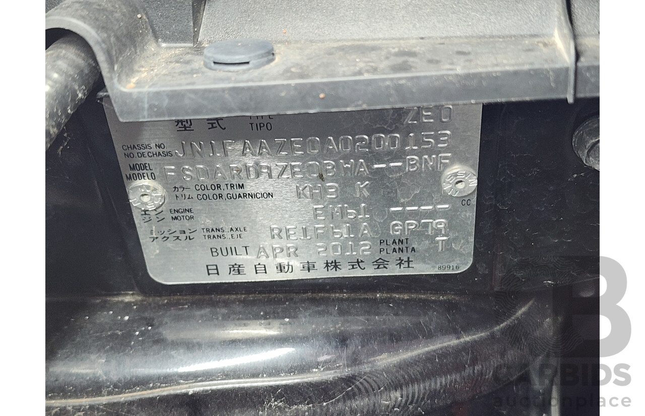 01/2013 Nissan Leaf  ZE0 5d Hatchback Black 0.0