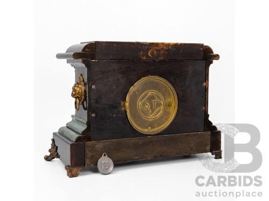 Seth Thomas Mantel Clock with Faux Marble Highlights