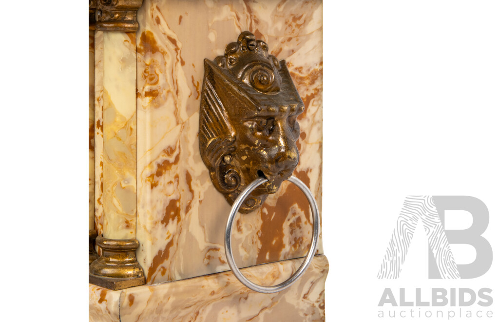 Reproduction SethThomas Faux Marble Mantel Clock