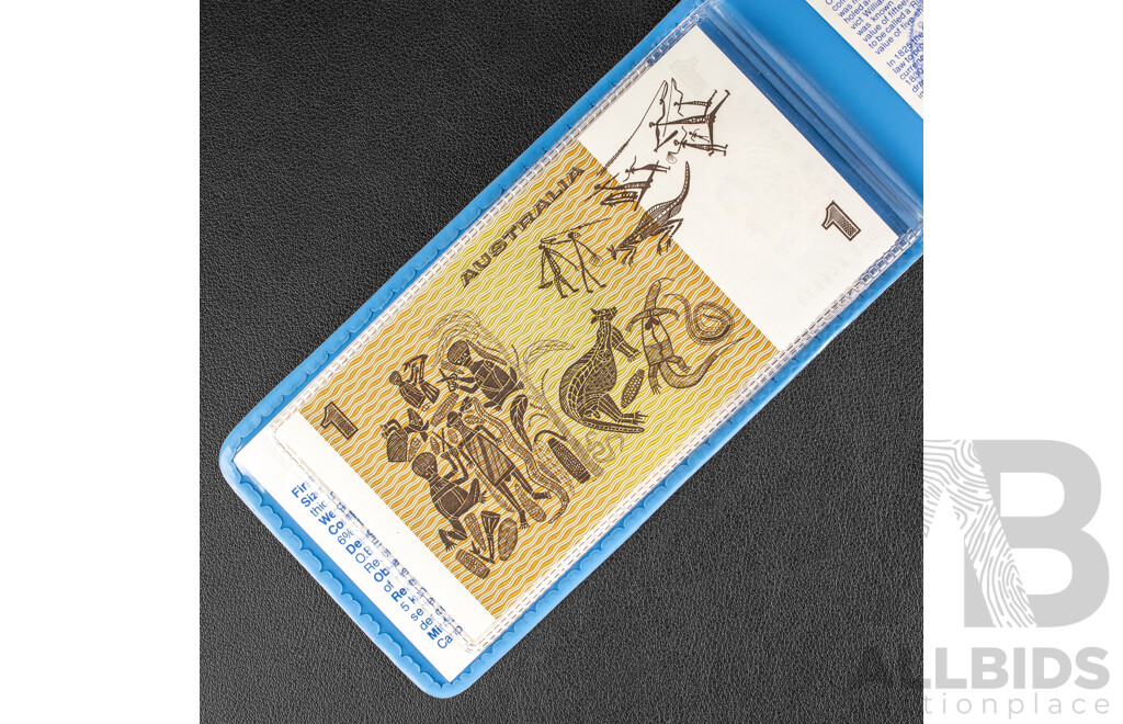 Australian 1984 First One Dollar, Last One Dollar Note Folder