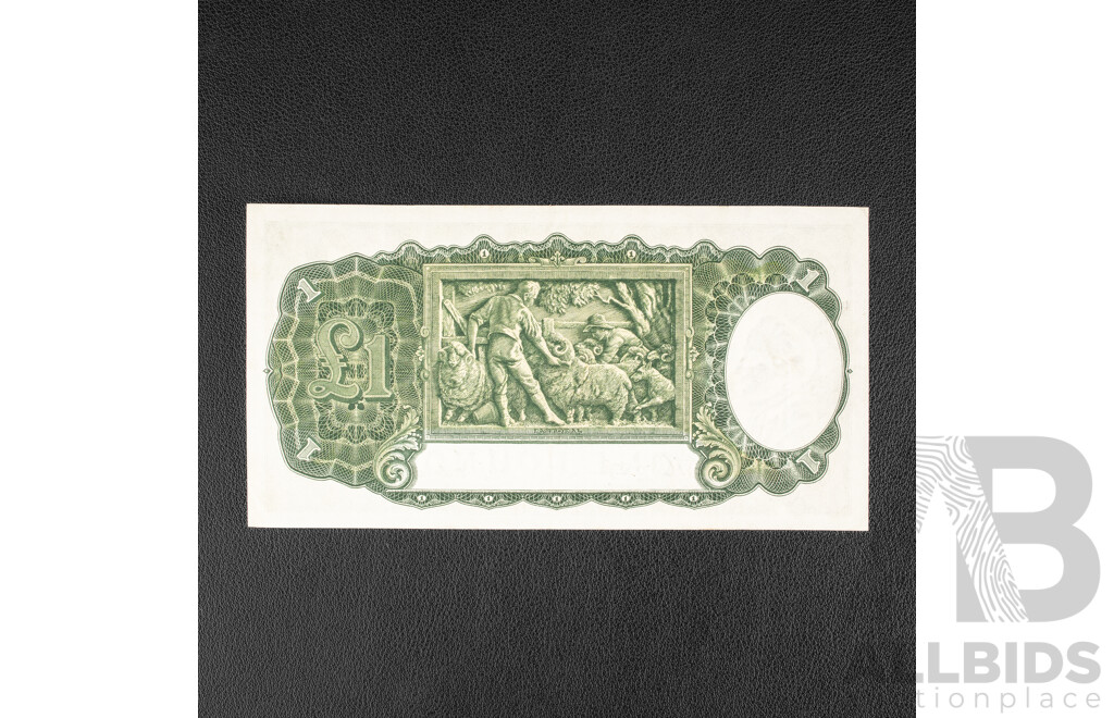 Australian 1942 One Pound Note, High Grade R30 Armitage/McFarlane P96 066167