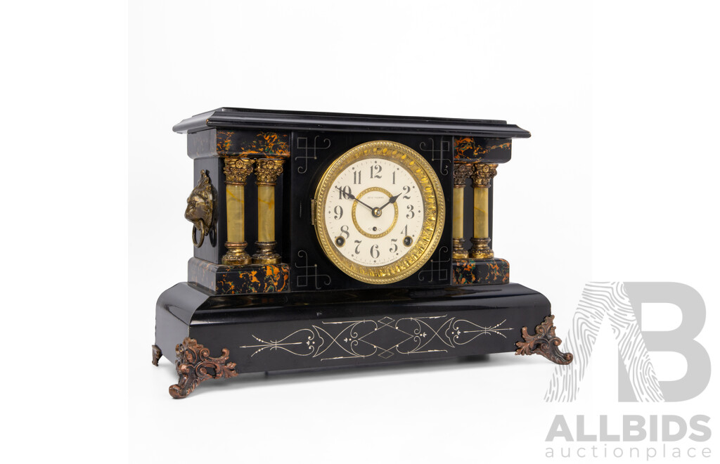 Faux Slate Vintage Seth Thomas Mantle Clock