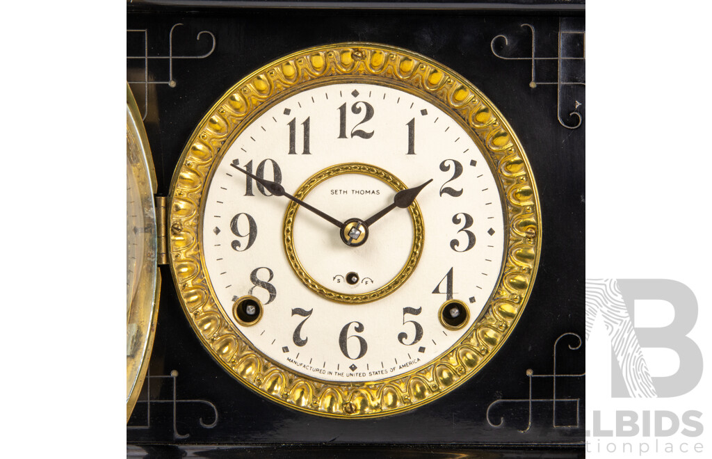 Faux Slate Vintage Seth Thomas Mantle Clock