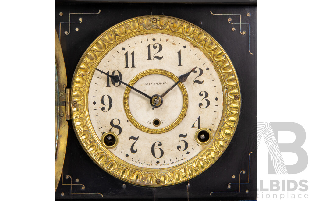 Faux Slate Vintage Seth Thomas Mantle Clock