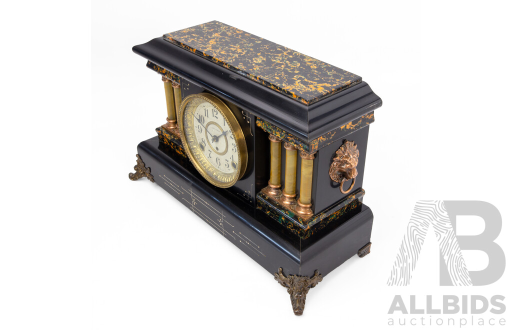 Faux Slate Vintage Seth Thomas Mantle Clock