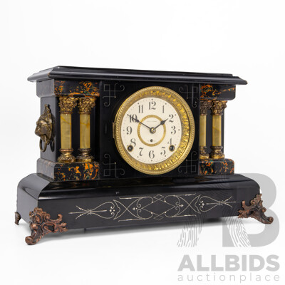 Faux Slate Vintage Seth Thomas Mantle Clock