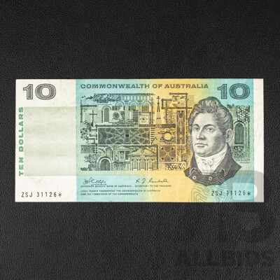 Rare Australian 1968 Last Star Prefix Ten Dollar Note, R303SL, Phillips/Randall ZSJ 31126*