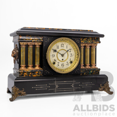 Faux Slate Vintage Seth Thomas Mantle Clock