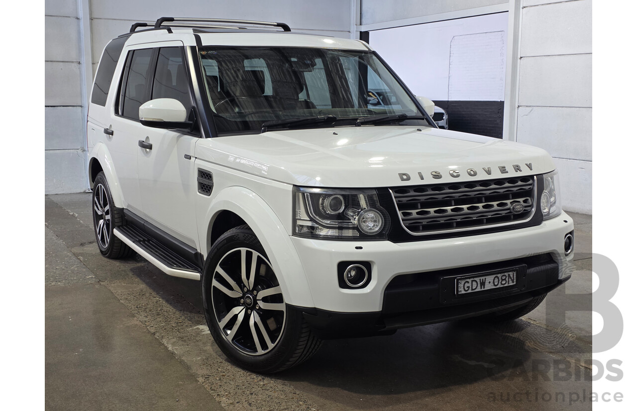 05/2015 Land Rover Discovery 3.0 SCV6 SE 4x4 MY16 4d Wagon White 3.0L