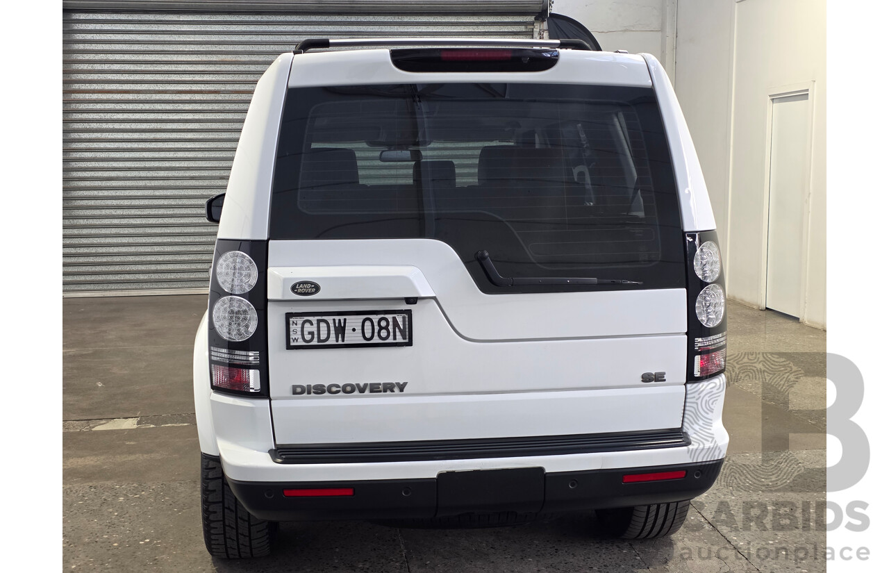05/2015 Land Rover Discovery 3.0 SCV6 SE 4x4 MY16 4d Wagon White 3.0L