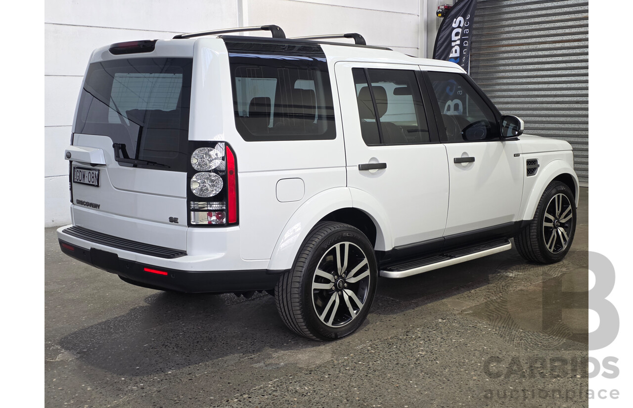 05/2015 Land Rover Discovery 3.0 SCV6 SE 4x4 MY16 4d Wagon White 3.0L
