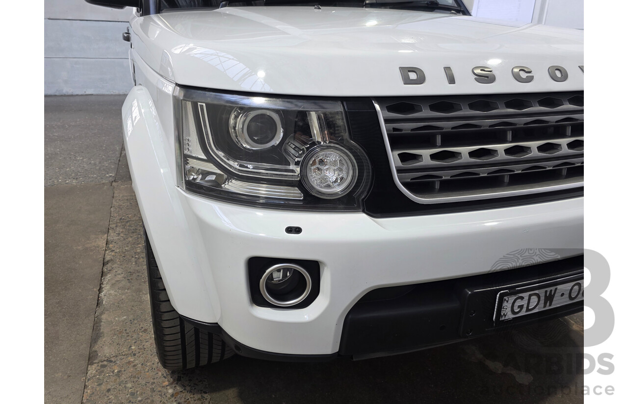 05/2015 Land Rover Discovery 3.0 SCV6 SE 4x4 MY16 4d Wagon White 3.0L