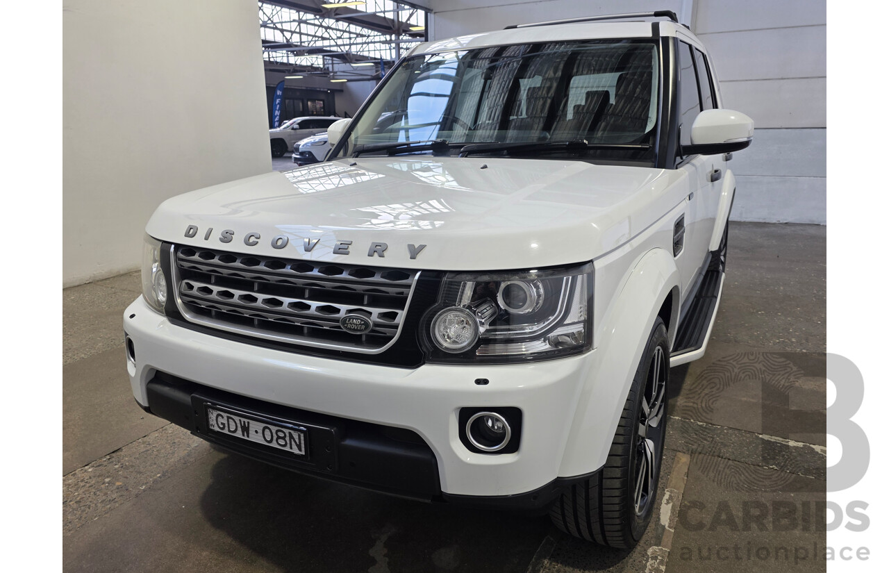 05/2015 Land Rover Discovery 3.0 SCV6 SE 4x4 MY16 4d Wagon White 3.0L