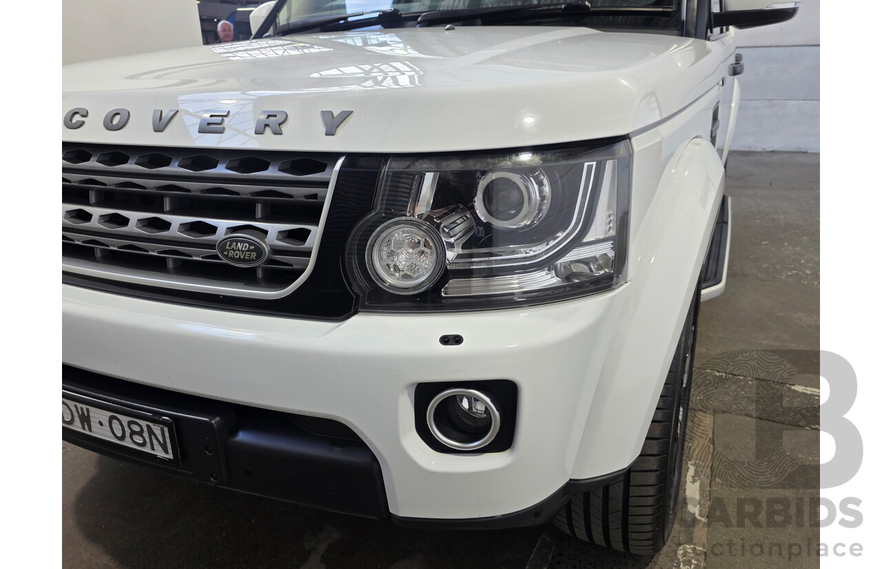 05/2015 Land Rover Discovery 3.0 SCV6 SE 4x4 MY16 4d Wagon White 3.0L