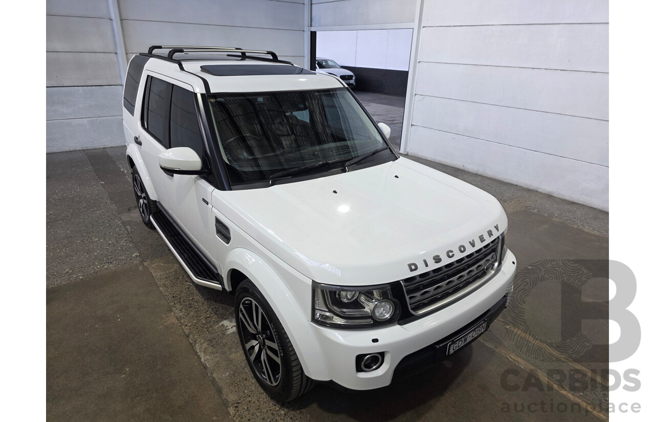05/2015 Land Rover Discovery 3.0 SCV6 SE 4x4 MY16 4d Wagon White 3.0L