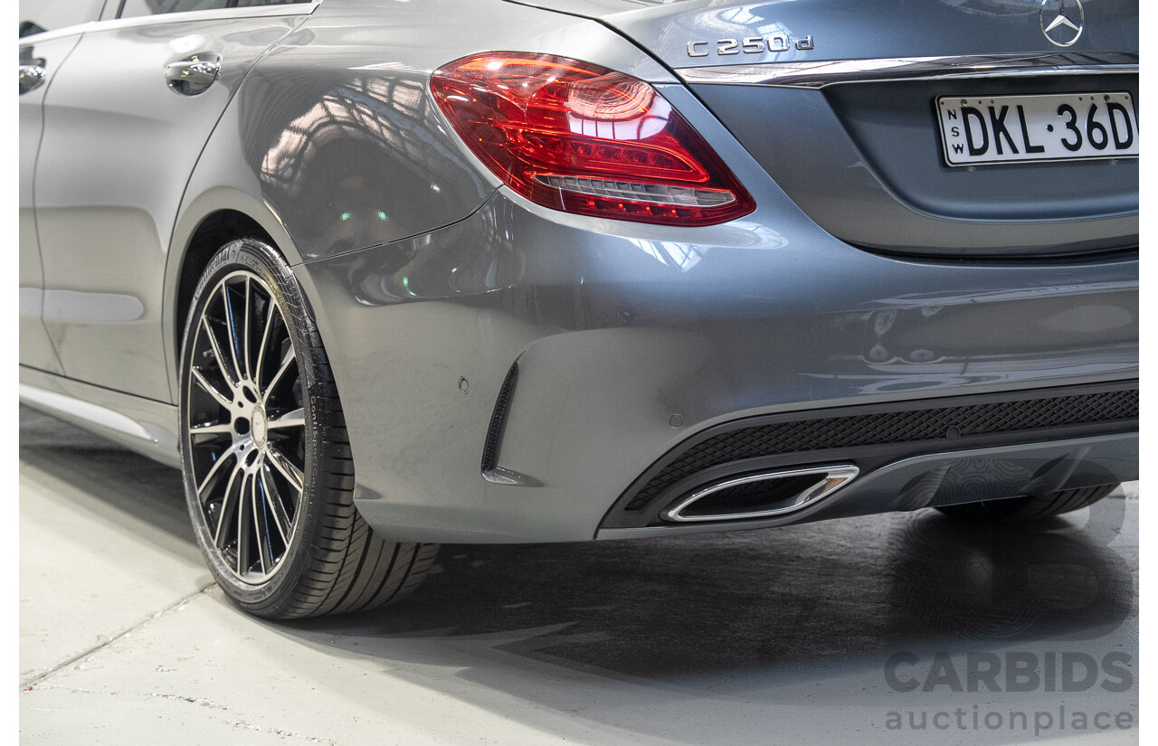 11/2016 Mercedes-Benz C250d 205 MY16 4d Sedan Selenite Grey Turbo Diesel 2.1L
