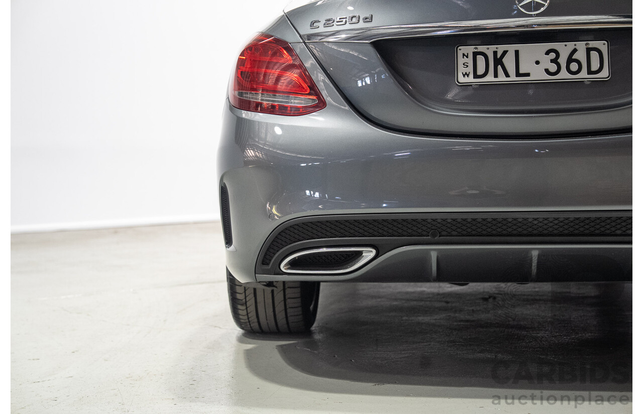 11/2016 Mercedes-Benz C250d 205 MY16 4d Sedan Selenite Grey Turbo Diesel 2.1L