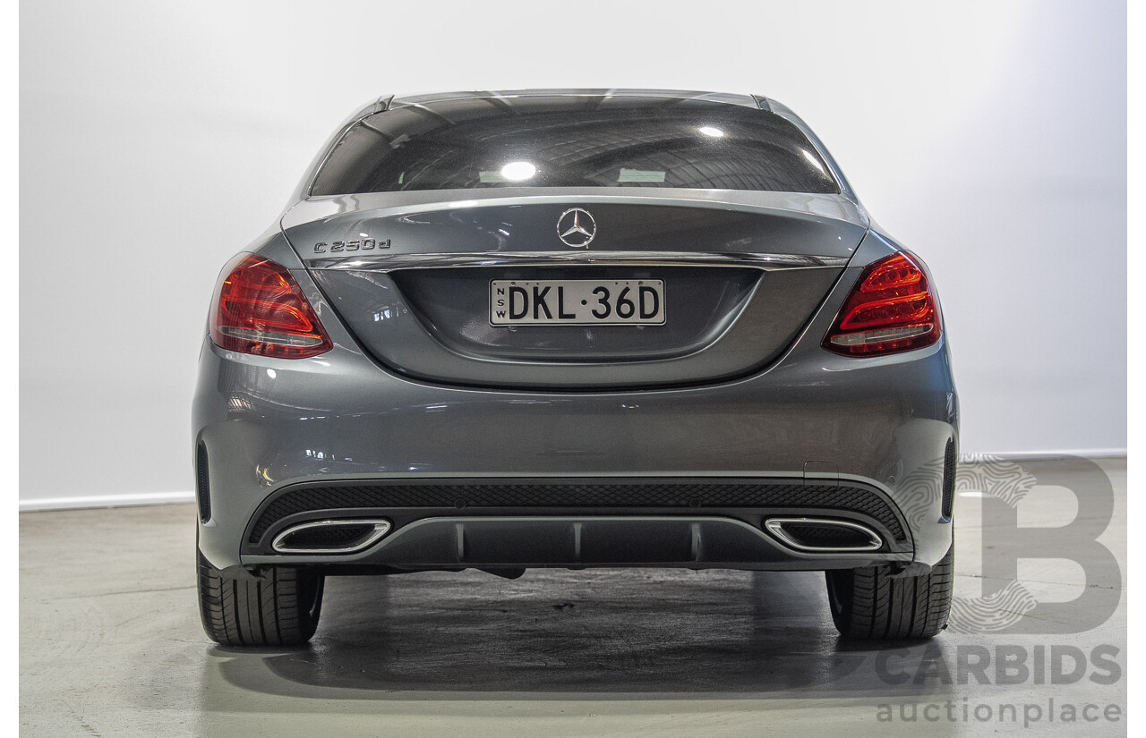 11/2016 Mercedes-Benz C250d 205 MY16 4d Sedan Selenite Grey Turbo Diesel 2.1L