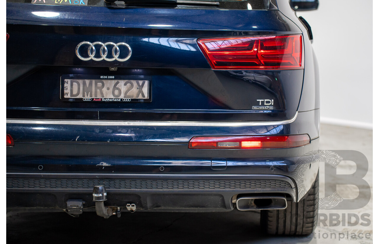 11/2015 Audi Q7 3.0 TDI Quattro (AWD) 4M 4d Wagon Black Turbo Diesel 3.0L - 7 Seater