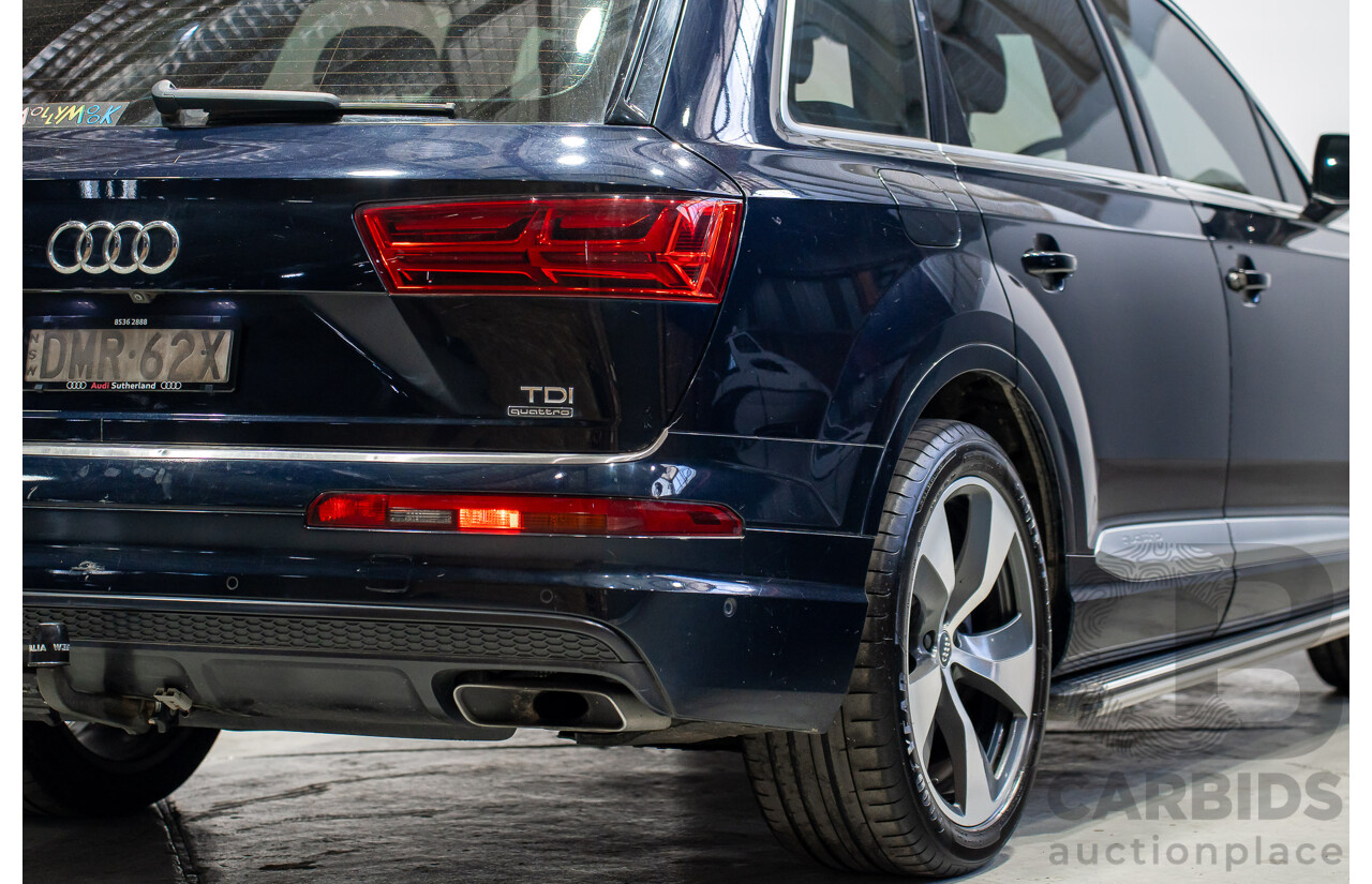 11/2015 Audi Q7 3.0 TDI Quattro (AWD) 4M 4d Wagon Black Turbo Diesel 3.0L - 7 Seater
