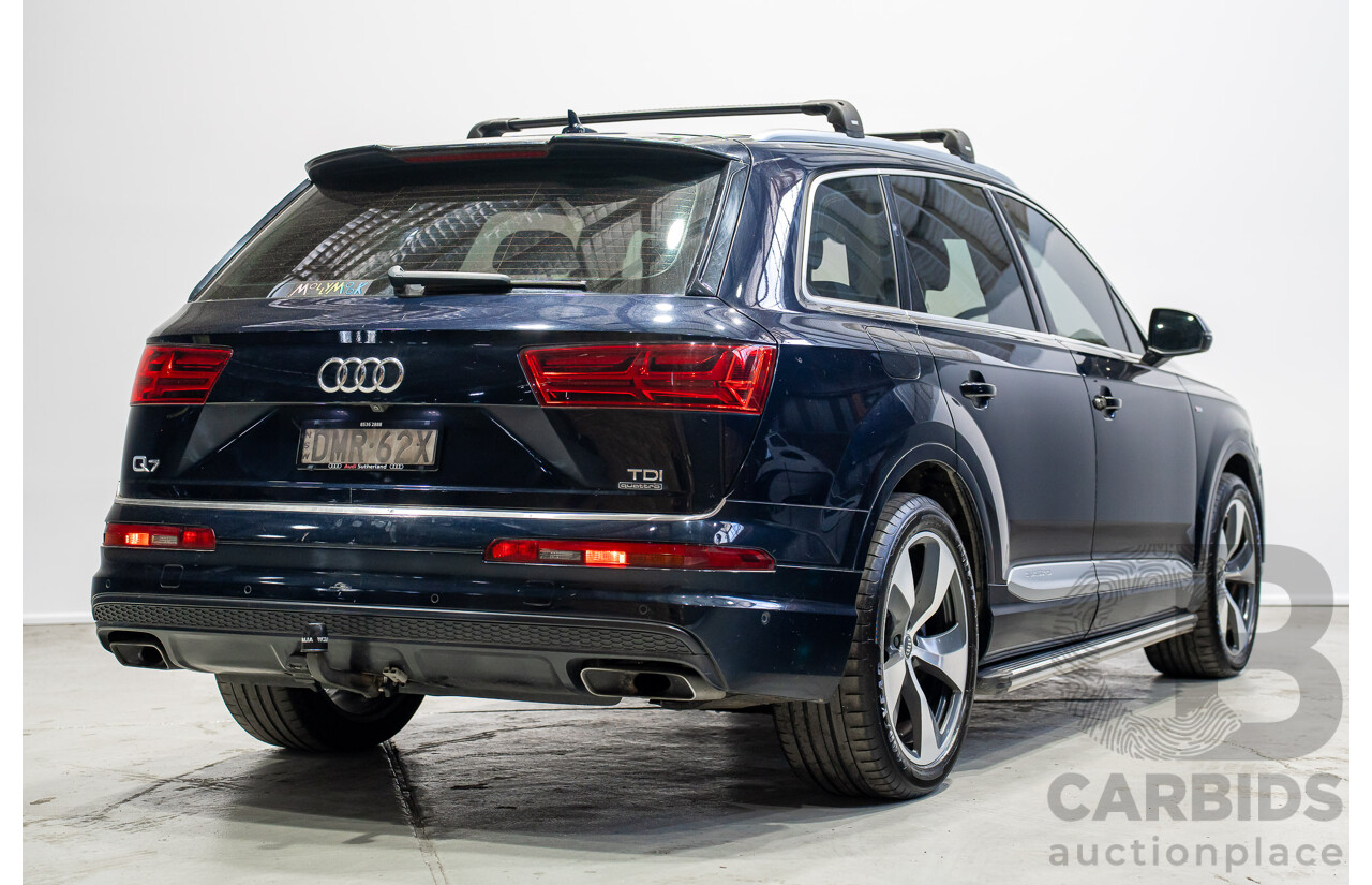 11/2015 Audi Q7 3.0 TDI Quattro (AWD) 4M 4d Wagon Black Turbo Diesel 3.0L - 7 Seater