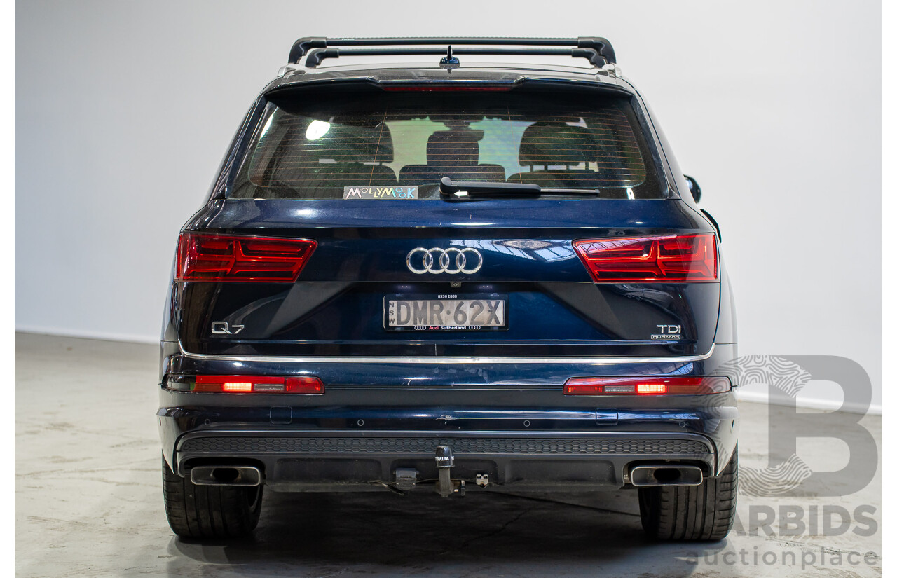 11/2015 Audi Q7 3.0 TDI Quattro (AWD) 4M 4d Wagon Black Turbo Diesel 3.0L - 7 Seater