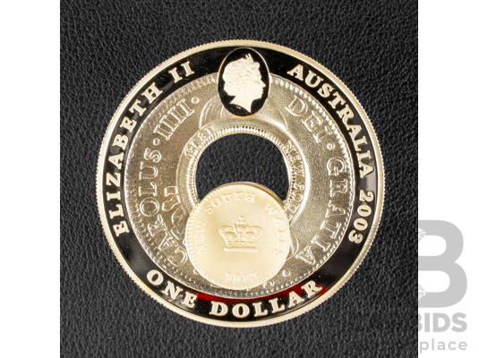 Australian RAM 2003 Silver Holey Dollar and Dump Coin .999