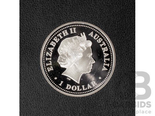 Australian Perth Mint 2000 Silver One Dollar Coin, Silver Millennium Coin .999