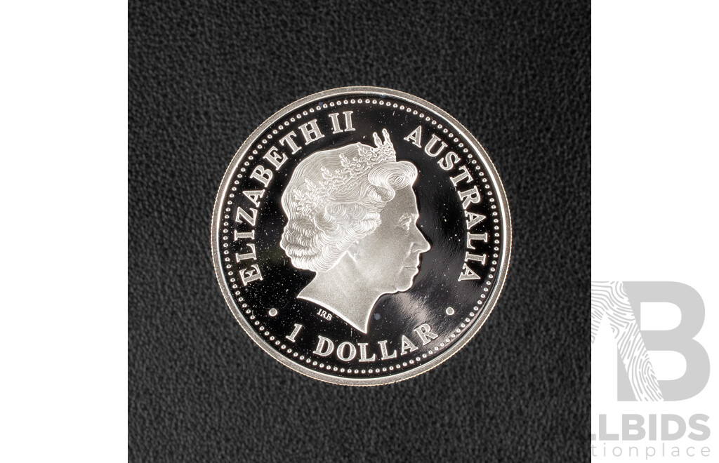 Australian Perth Mint 2000 Silver One Dollar Coin, Silver Millennium Coin .999